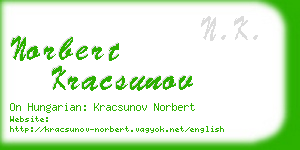 norbert kracsunov business card